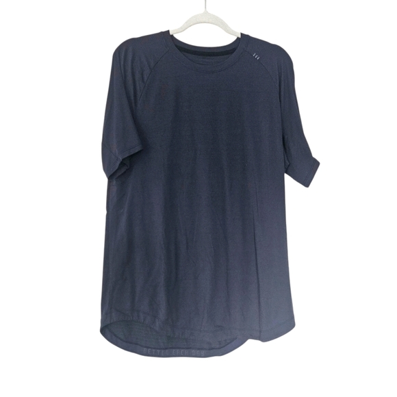 Lululemon Dry Sense Better Everyday Navy Blue Tee Size L - Picture 1 of 6